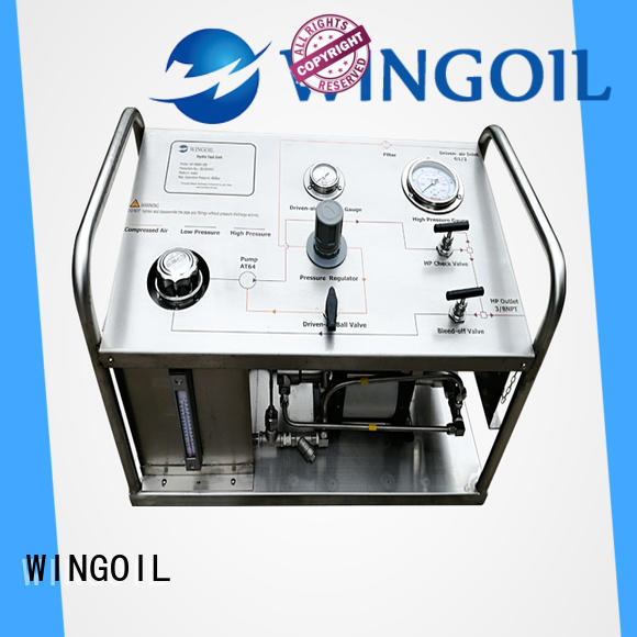 Wingoil professional portable hydrostatic test pump infinitely For Oil Industry
