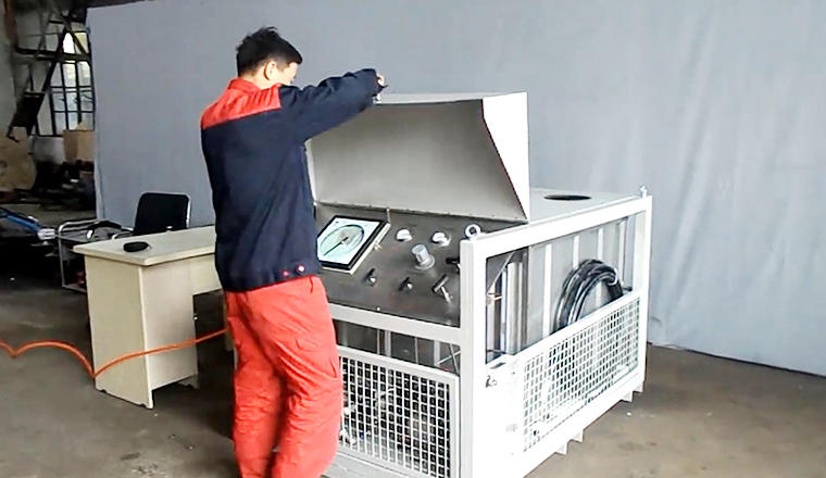 High-flow high pressure testing machine with PC & Chart recorder