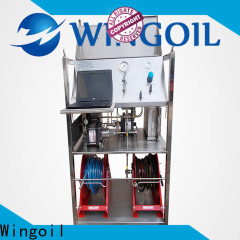 Wingoil pneumatic pressure testing safety in high-pressure for offshore